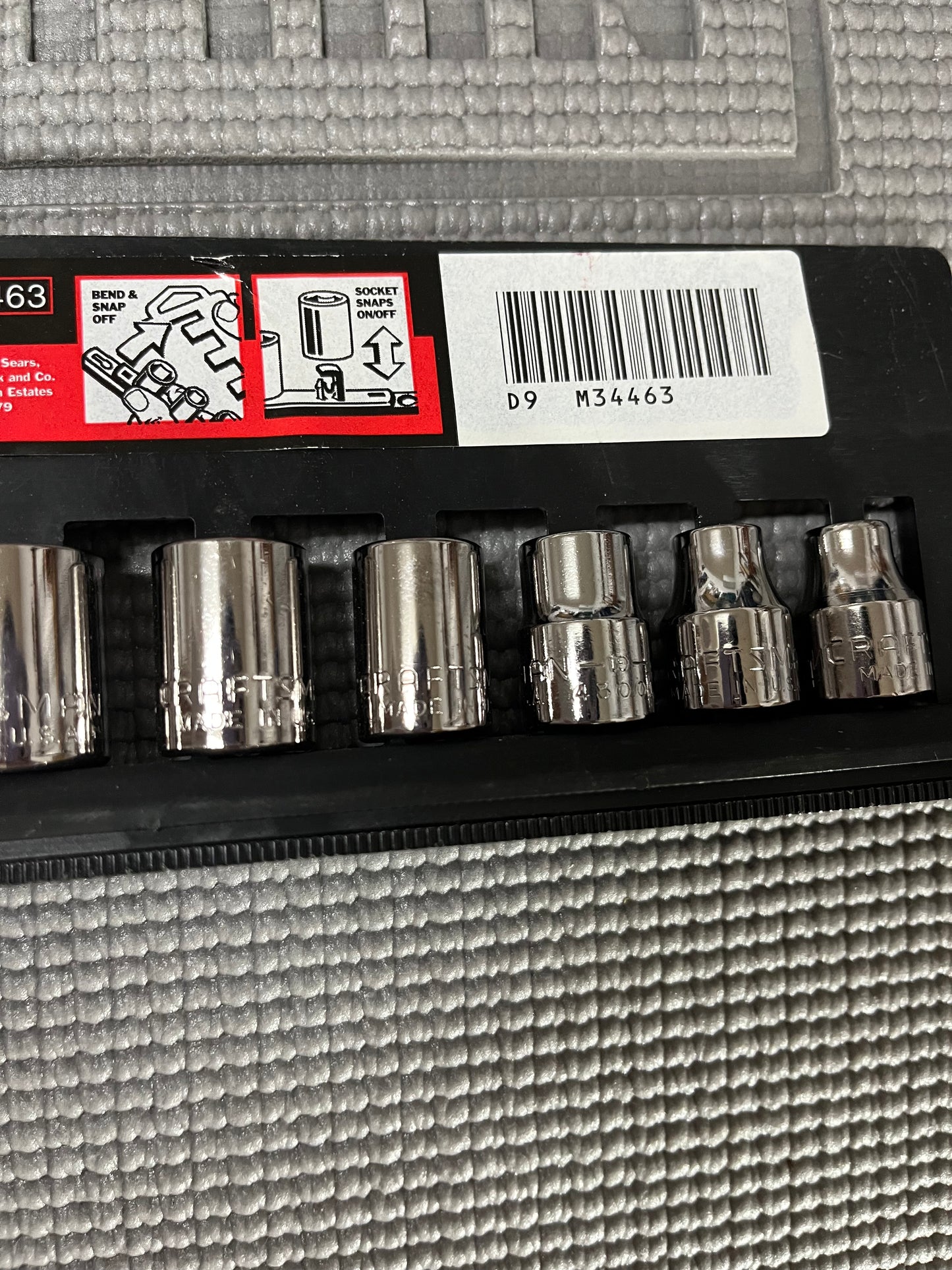 Craftsman USA NOS 3/8” Drive 6 Pt Socket Sets SAE & Metric 34463 34464