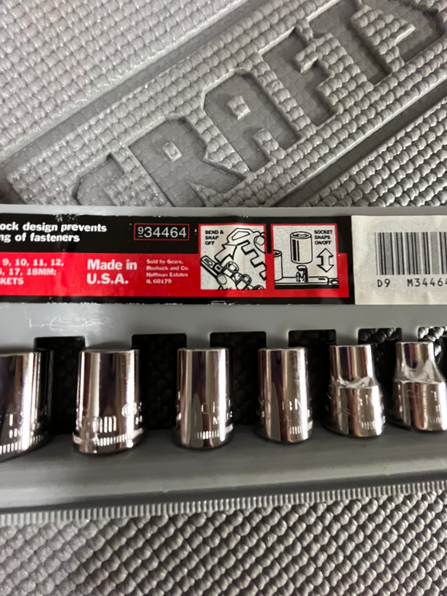 Craftsman USA NOS 3/8” Drive 6 Pt Socket Sets SAE & Metric 34463 34464