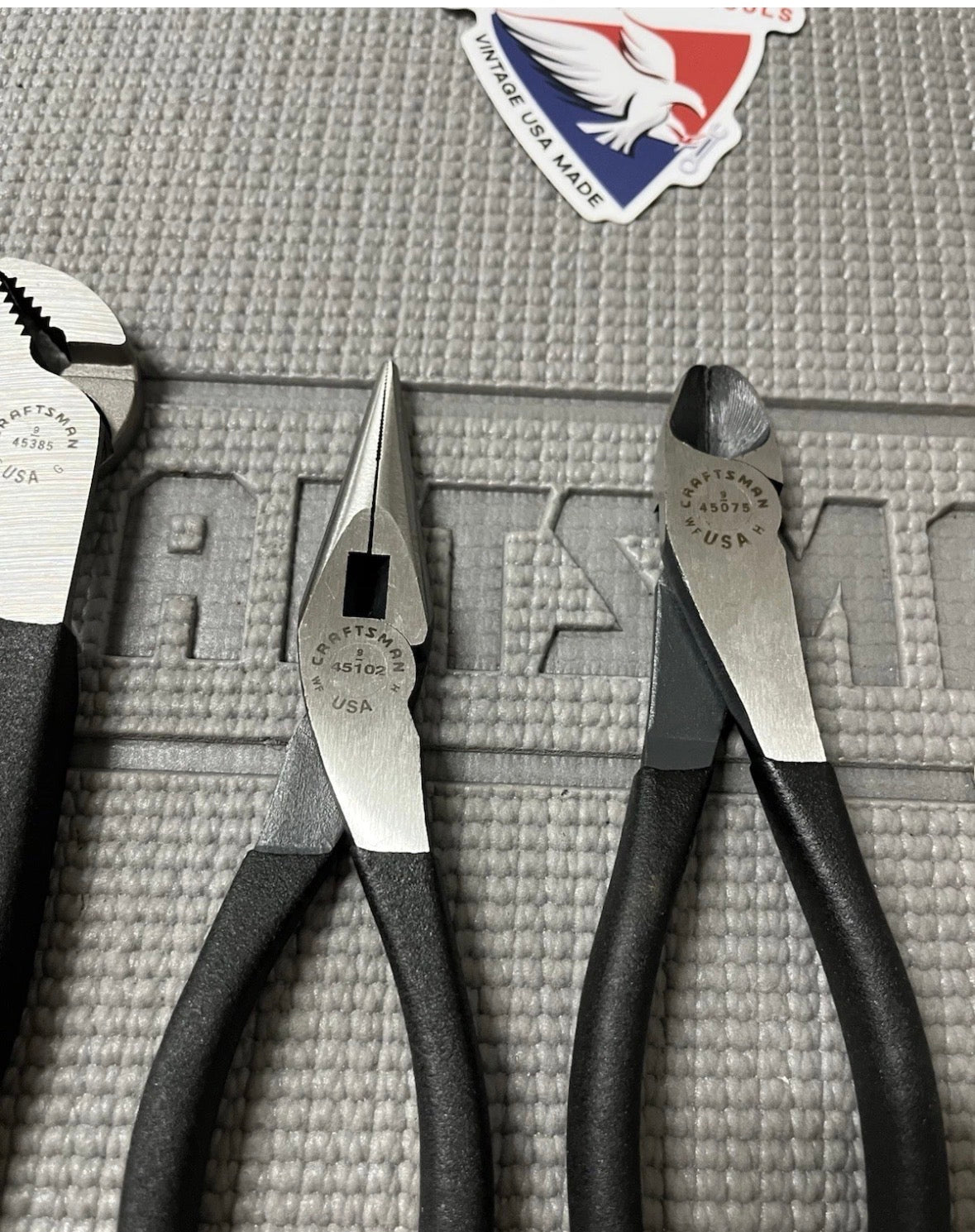 NOS Sears Craftsman 6pc Pliers Set 45291 WF USA Rare Set Includes Locking Pliers