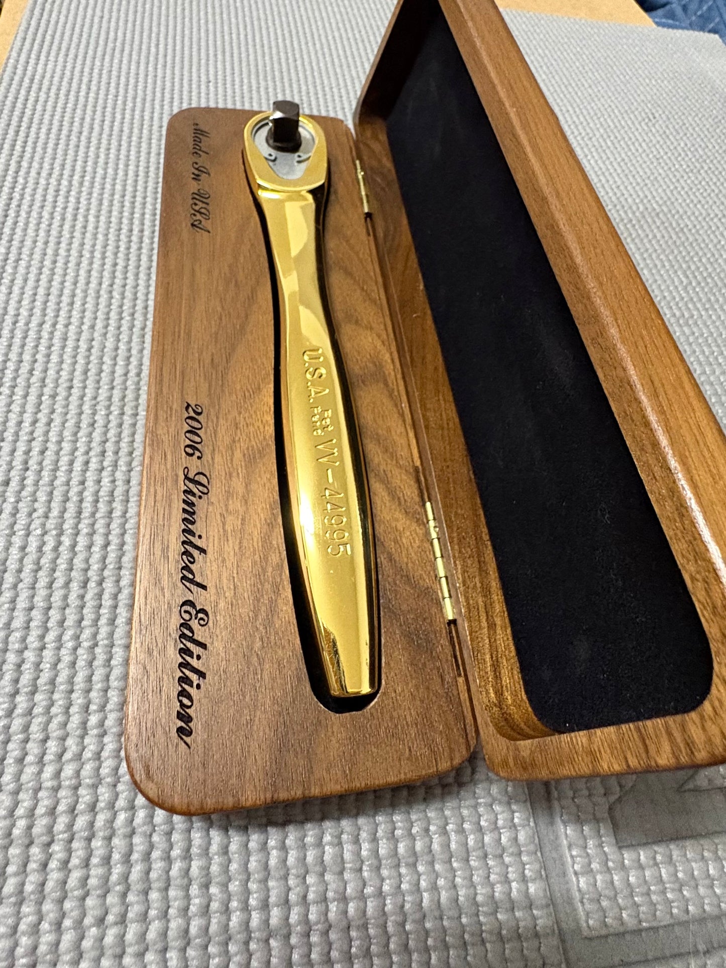 NOS Craftsman Gold 3/8” Drive Thin Profile Ratchet 44995 USA 2006 Limited Edition
