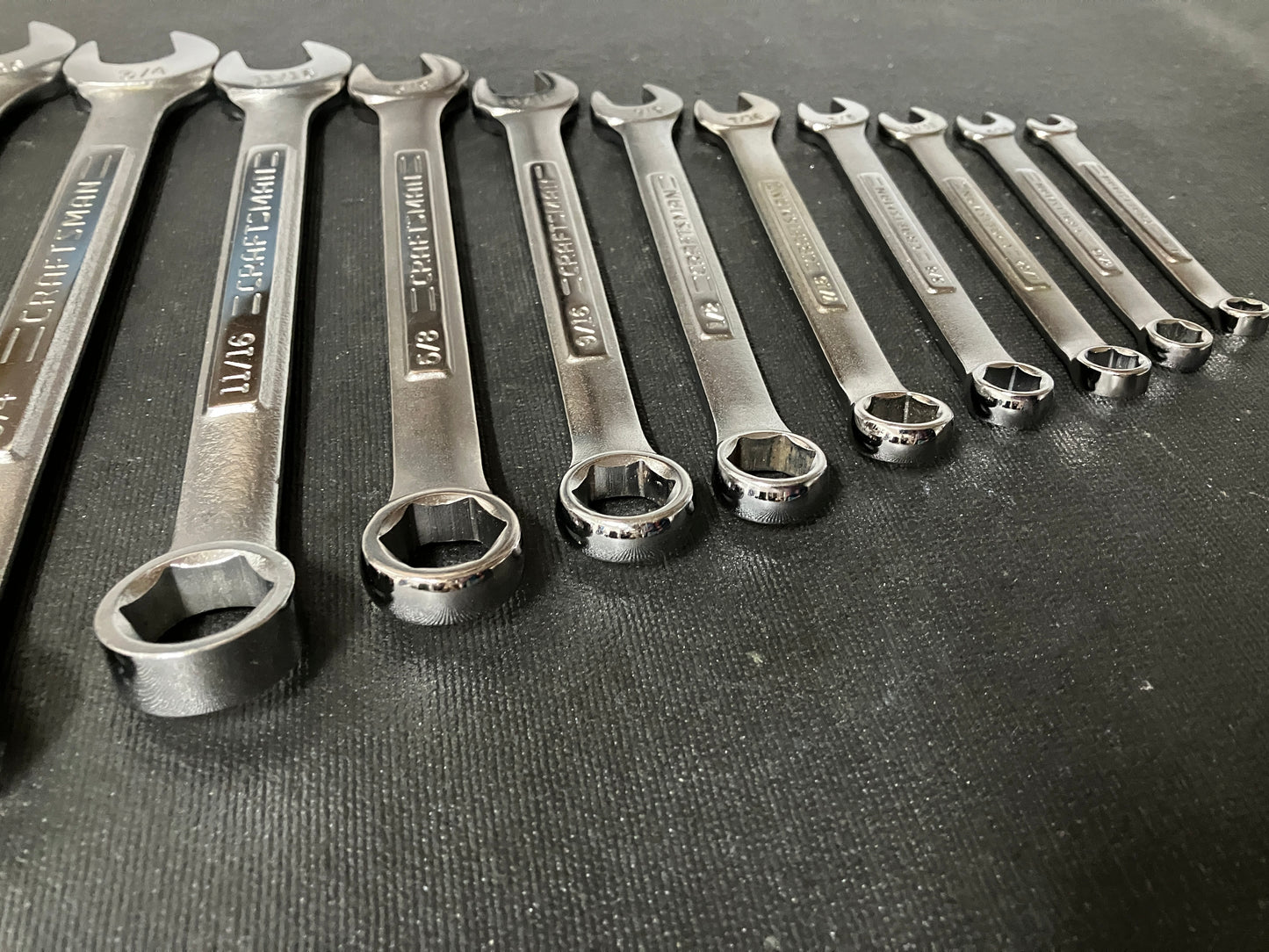 Vintage Craftsman 14pc SAE 6 Point Combination Wrench Set 1/4” - 1” 44154 USA VA