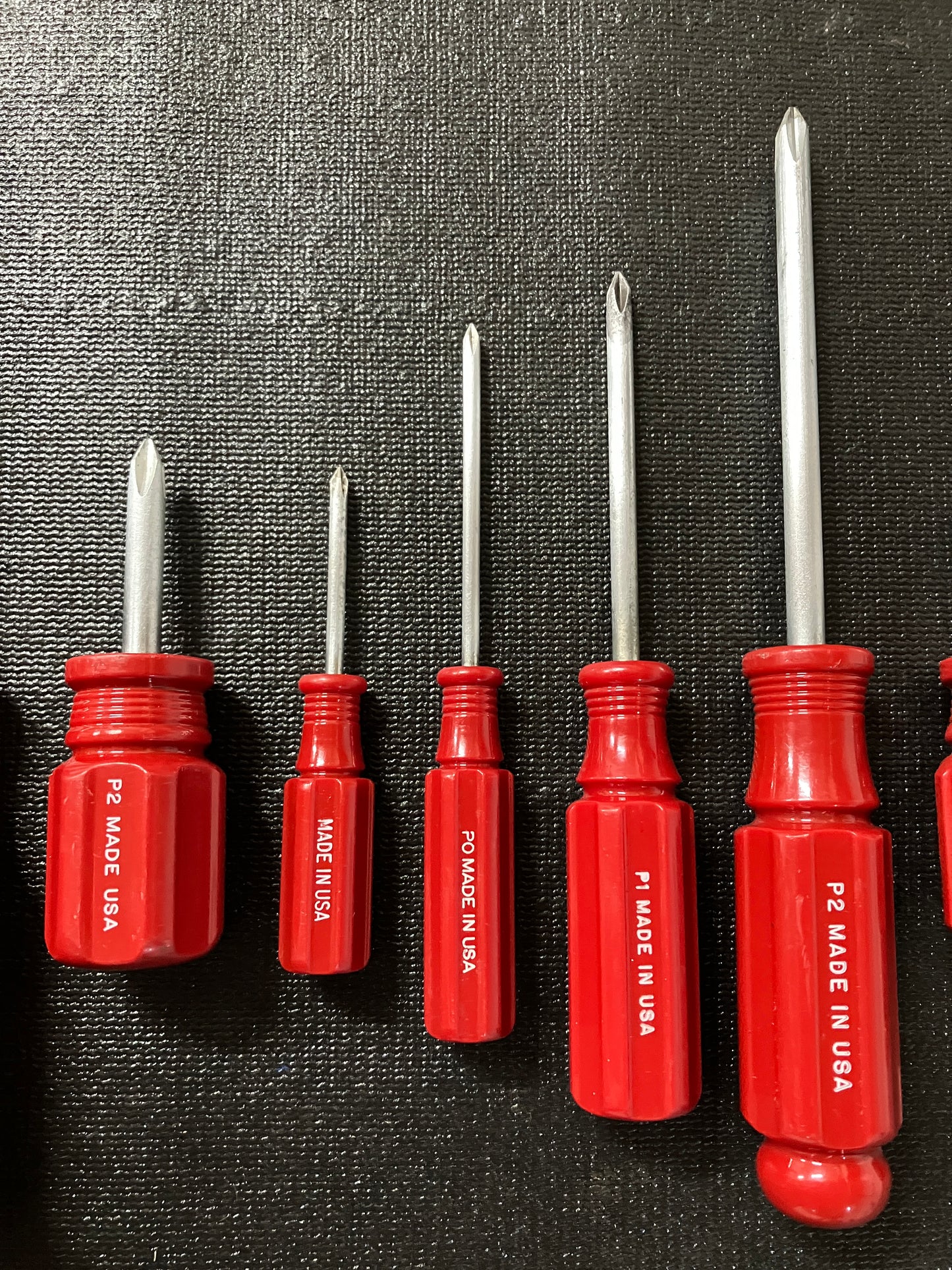 Vintage Craftsman 12pc Solid Red Handle Screwdriver Bundle USA