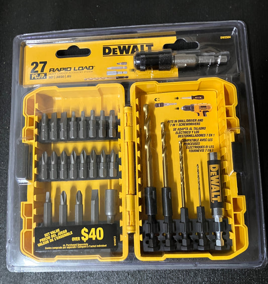 DEWALT 27pc Driver/Drill/Bit Set RAPID LOAD Quick Change Drive Guide #DW2504TG