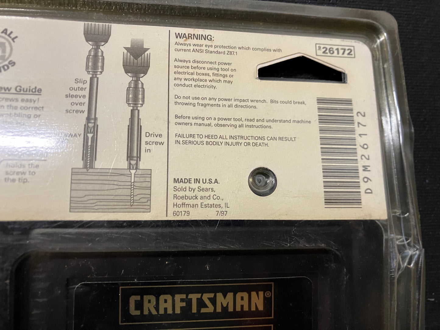 NOS Sears Craftsman Professional 16pc Speed Lok Drill Bit Set 26172 USA w/Case