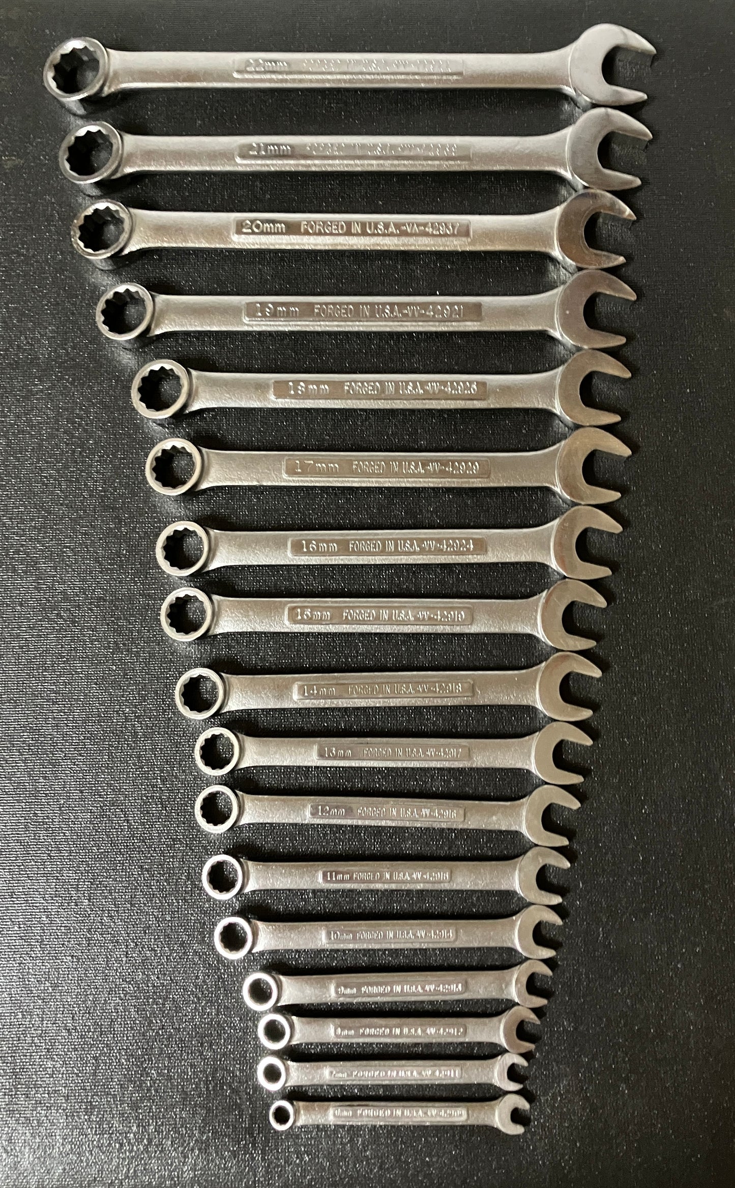 Vintage Craftsman 17pc Metric Combination Wrench Set 6-22mm USA No Skips -VV- & VA