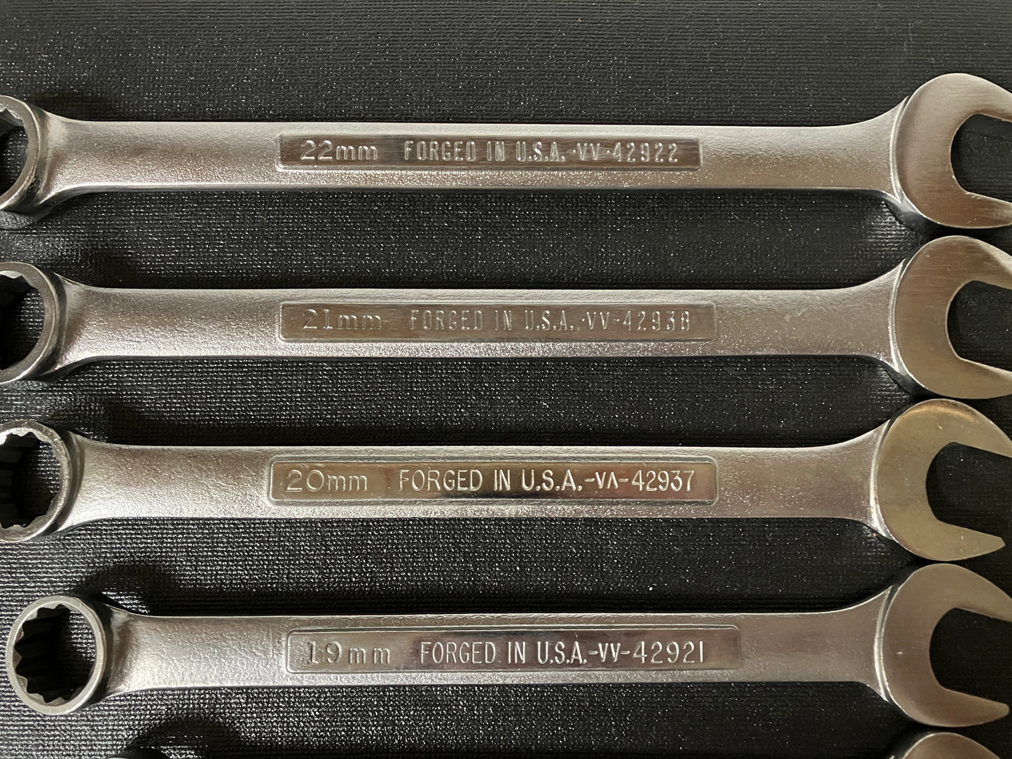 Vintage Craftsman 17pc Metric Combination Wrench Set 6-22mm USA No Skips -VV- & VA