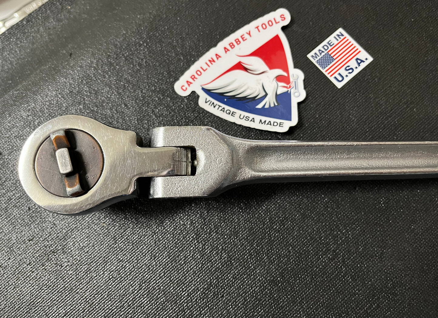 Vintage Sears Craftsman 1/2” Drive RHFT Flex Head Ratchet 44973 USA -V- Series