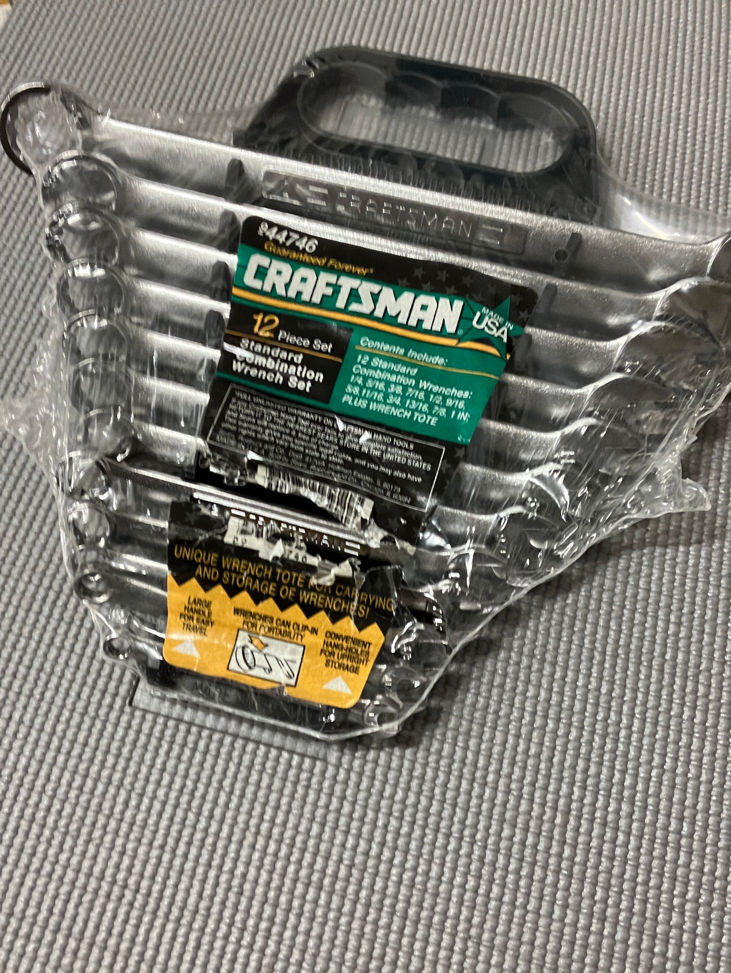 NOS Vintage Sears Craftsman 12pc SAE 12 Point Combination Wrench Set 44746 USA