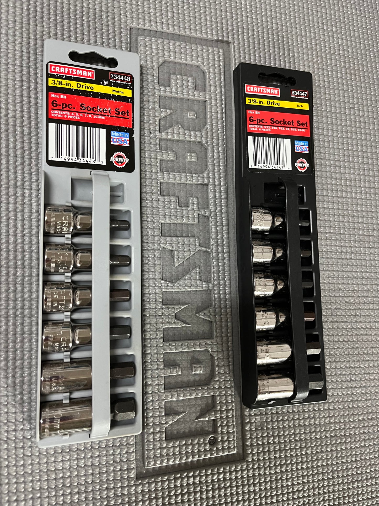 NOS Sears Craftsman 12pc Hex Bit Socket Sets SAE Metric 34447 34448 USA -GK-