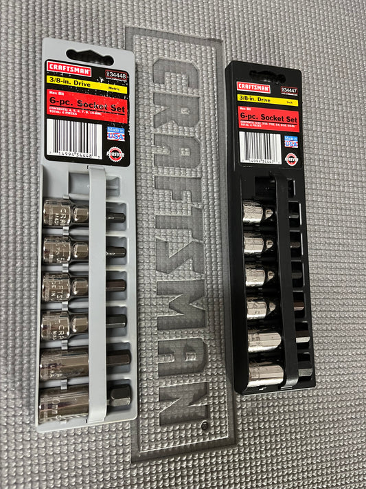 NOS Sears Craftsman 12pc Hex Bit Socket Sets SAE Metric 34447 34448 USA -GK-