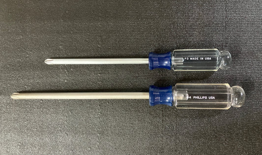Vintage Craftsman Phillips Screwdrivers, P3 41297 PR USA & #4 41298 WF USA