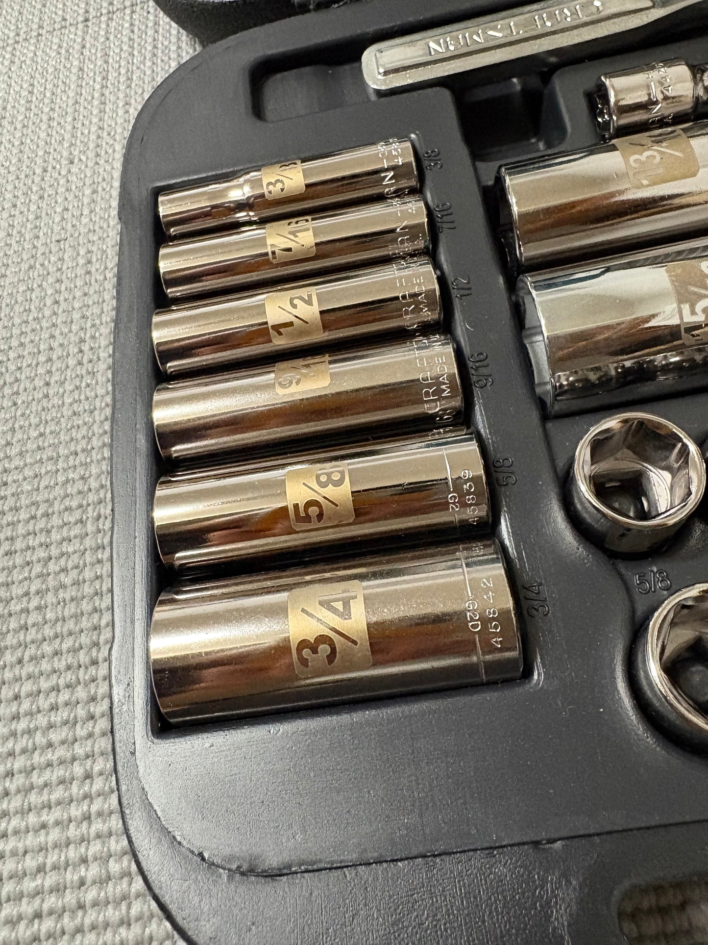NOS Sears Craftsman 24pc 3/8” Drive Easy Read Socket Set 34867 USA Dual Marked