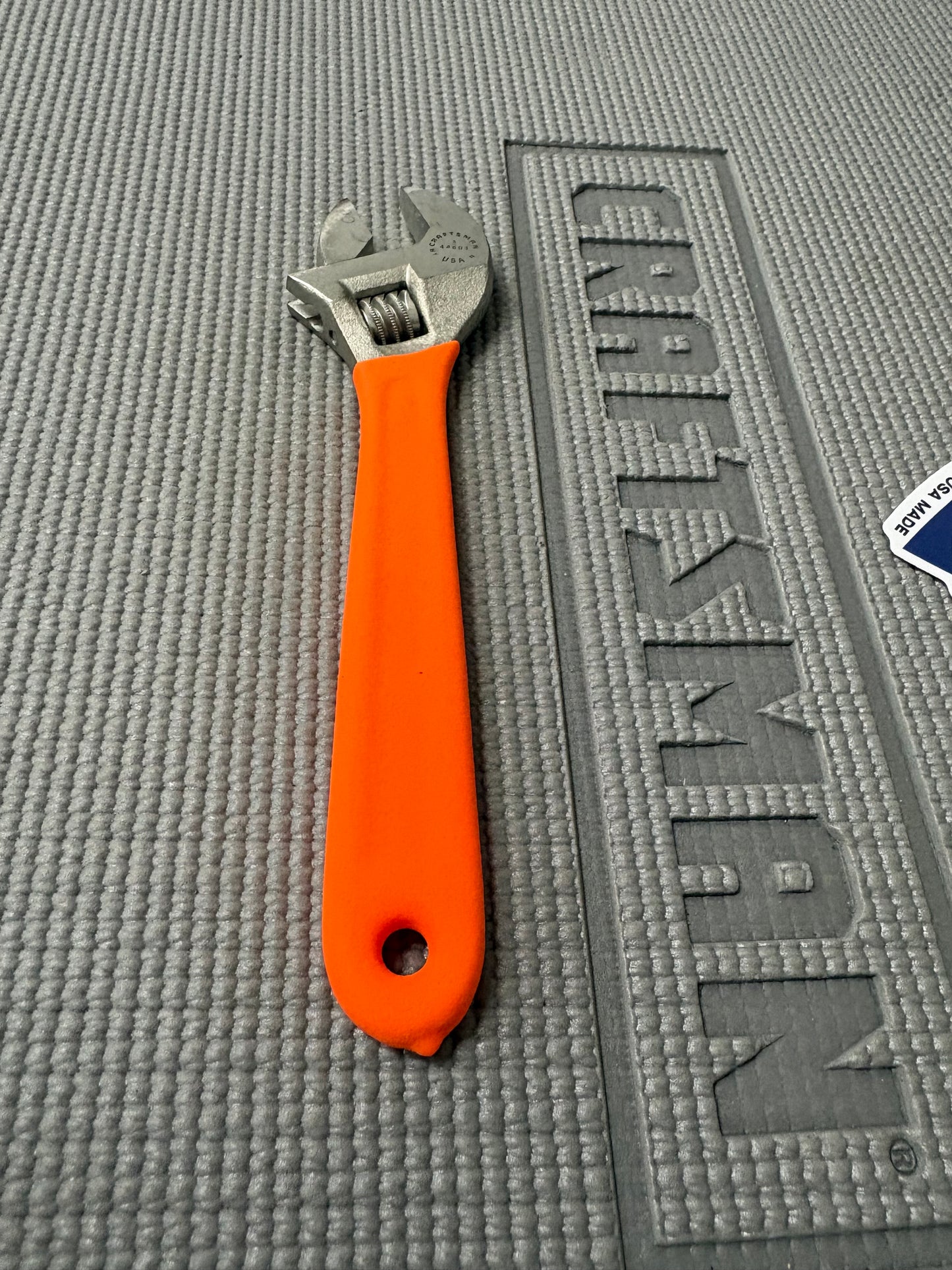Sears Craftsman Orange Hi Viz 8" Adjustable Wrench 44603 WF USA Like New!