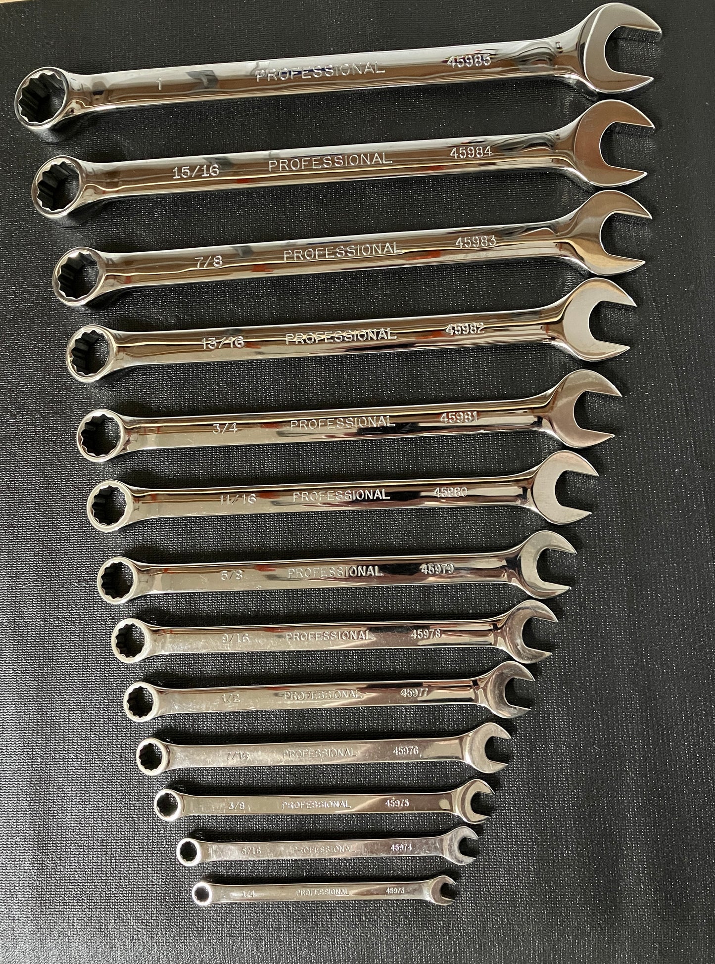 Vintage Craftsman Professional 26pc SAE Metric Combination Wrench Set 45XXX USA