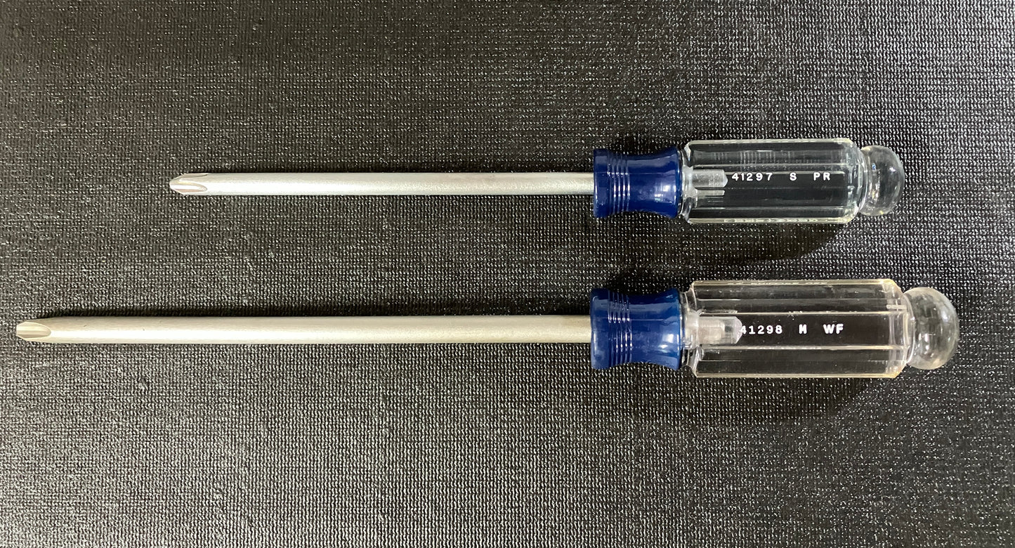 Vintage Craftsman Phillips Screwdrivers, P3 41297 PR USA & #4 41298 WF USA