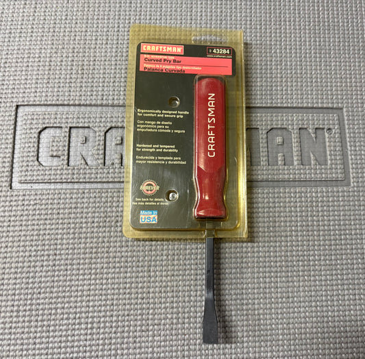NOS Sears Craftsman USA 8” Curved Pry Bar 43284 Red Handle