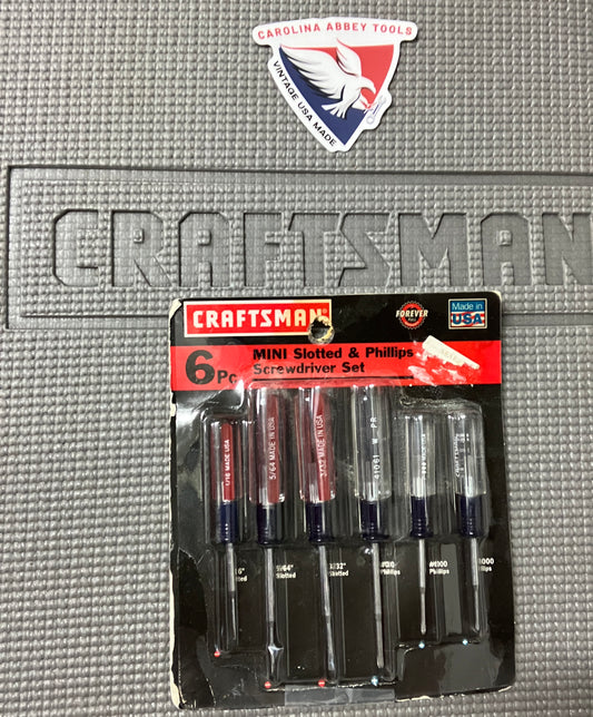 Craftsman 6-Piece Mini Screwdriver Set USA Made Slotted Phillips