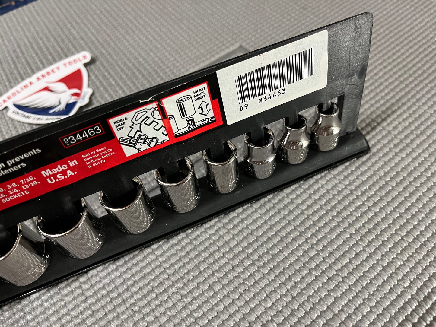 Craftsman USA NOS 3/8” Drive 6 Pt Socket Sets SAE & Metric 34463 34464