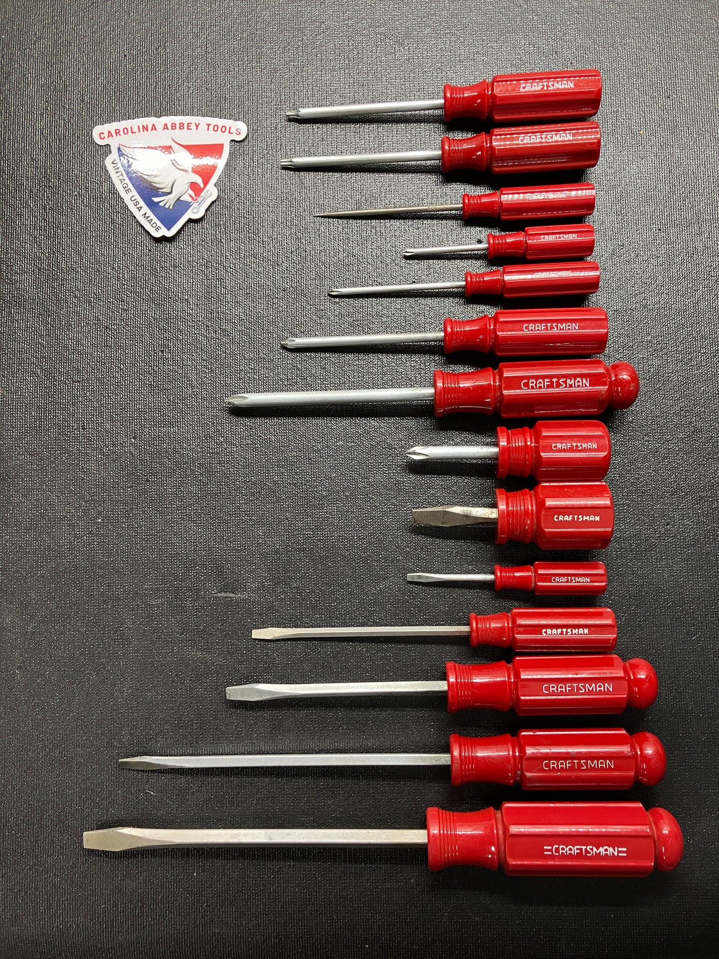 Vintage Craftsman 14pc Red Screwdriver Bundle USA