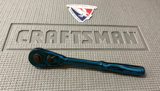 NOS Sears Craftsman Titanium Blue 3/8” Drive Ratchet 44813 USA