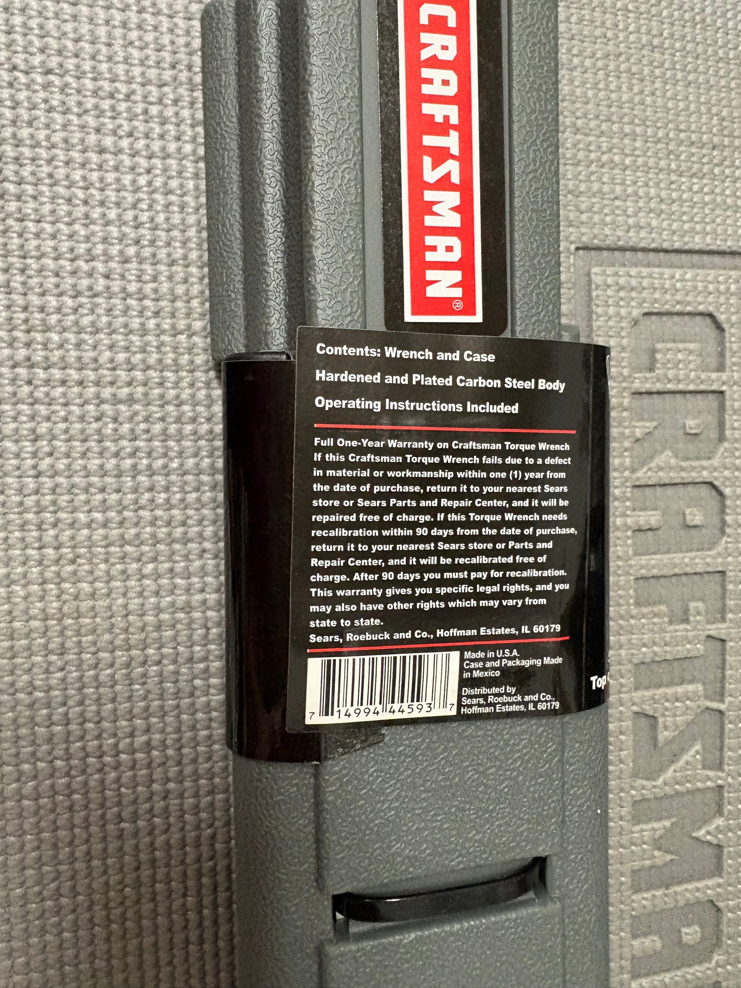NOS Sears Craftsman USA Microtork Torque Wrench 3/8” Drive w/ Case 44593