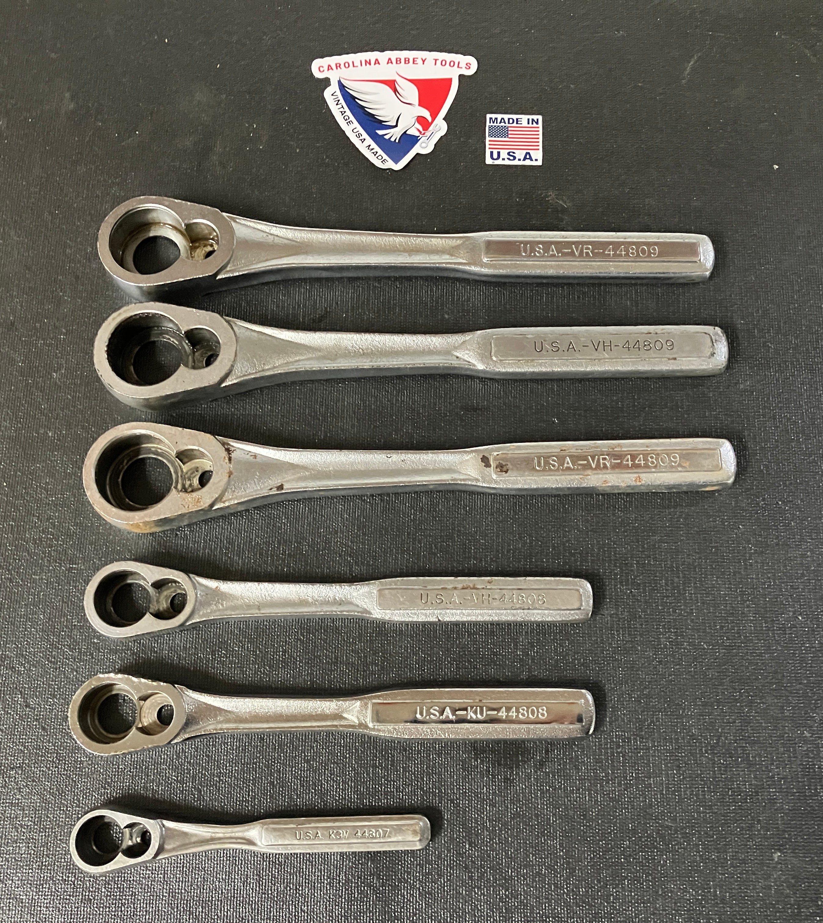 6 Vintage Craftsman Empty Ratchet Handles USA 1/4” 44807 3/8” 44808 1 ...