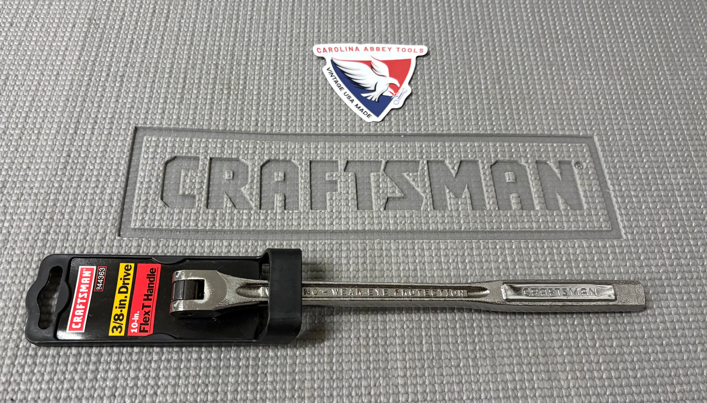 NOS Sears Craftsman USA 3/8” Breaker Bar T Handle Flex Head 44363 New On Tag!