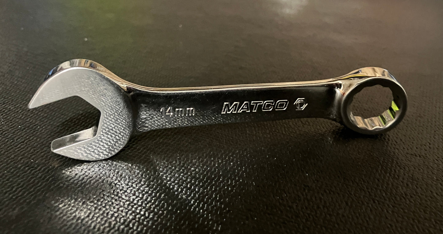 Matco RCS14M2 14mm Metric 12 point Stubby Combination Wrench USA