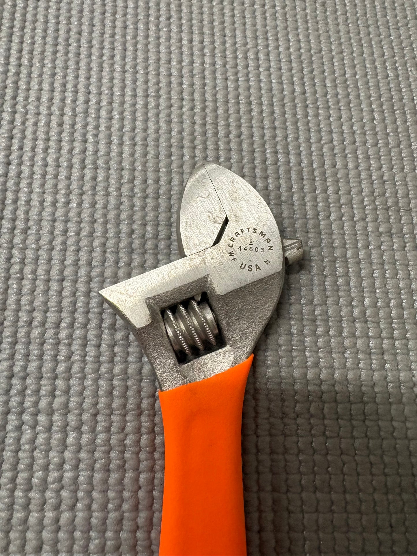 Sears Craftsman Orange Hi Viz 8" Adjustable Wrench 44603 WF USA Like New!