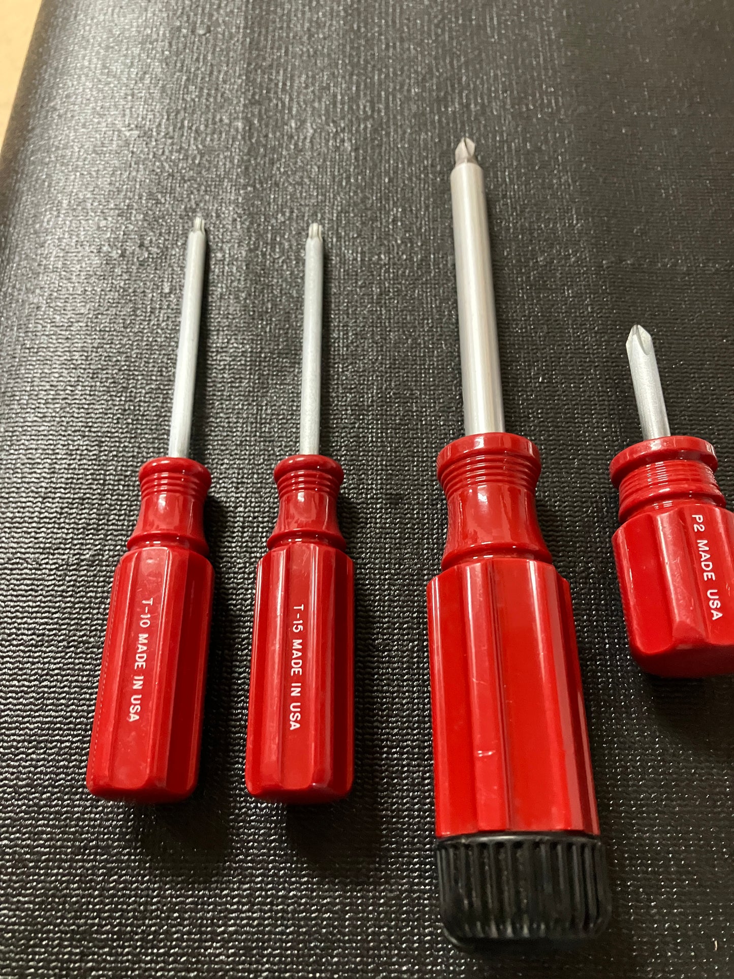 Vintage Craftsman 12pc Solid Red Handle Screwdriver Bundle USA