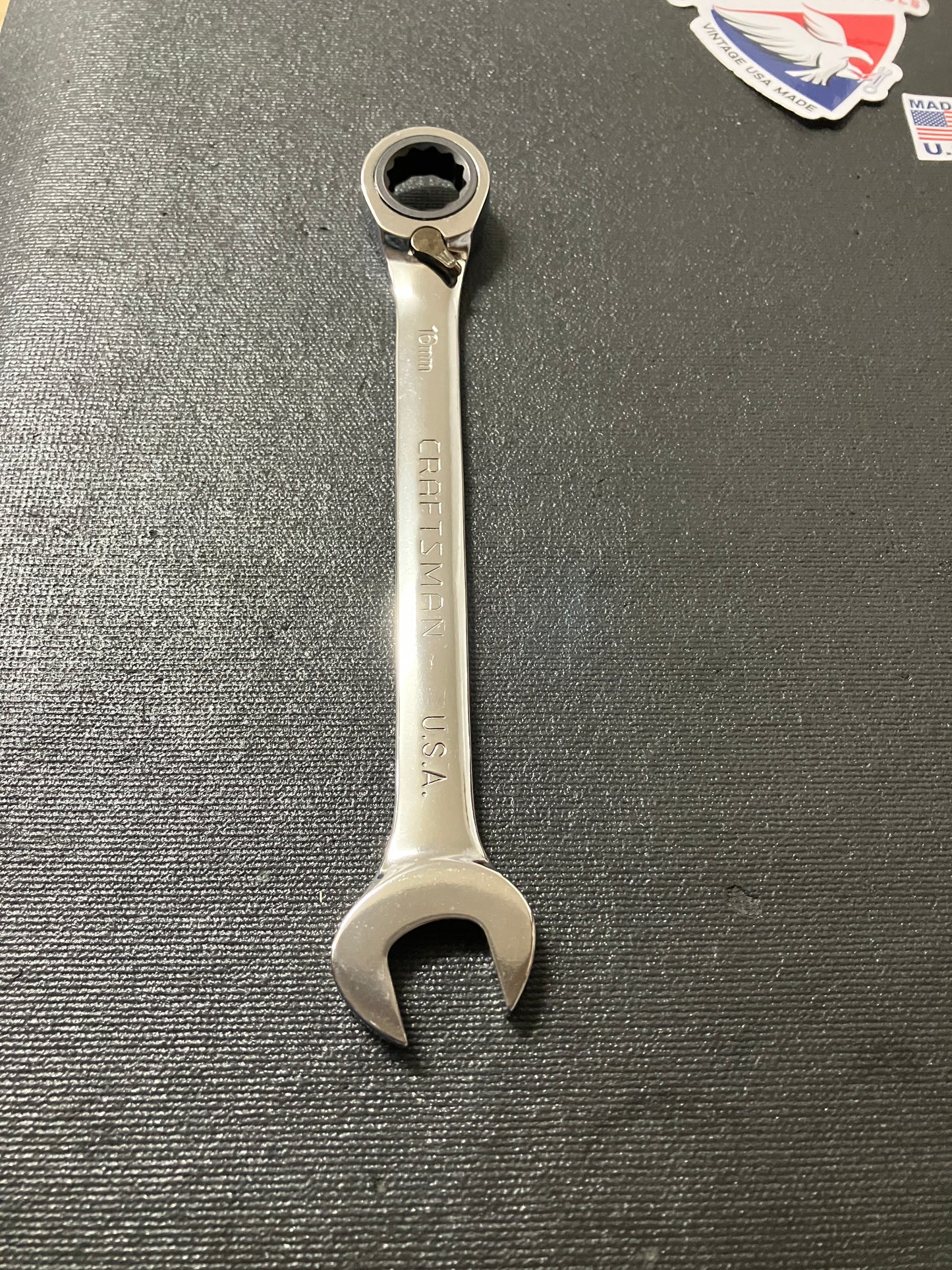Vintage Craftsman 16mm Reversible Ratcheting Wrench 42427 GK-F Made In USA