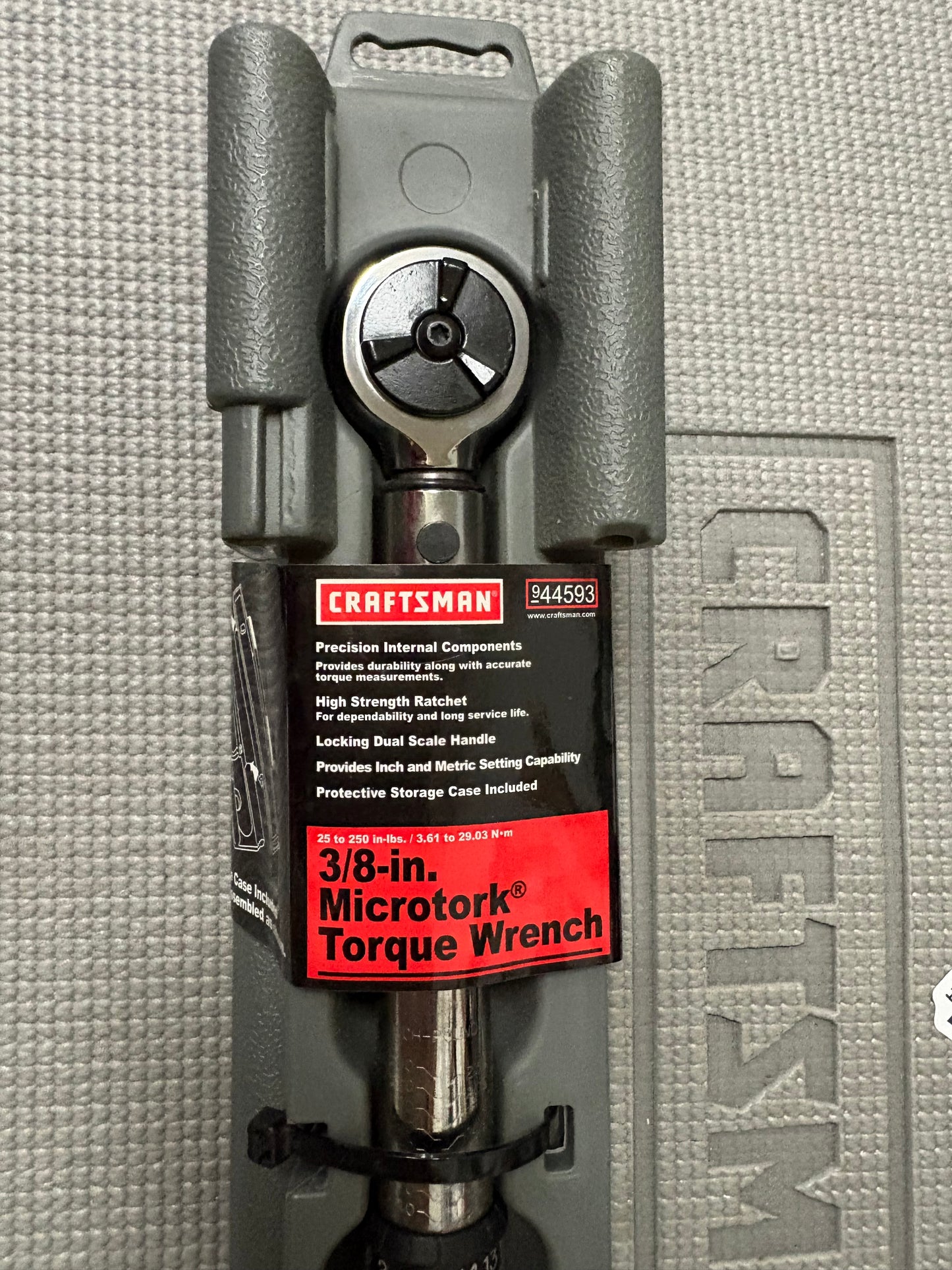 NOS Sears Craftsman USA Microtork Torque Wrench 3/8” Drive w/ Case 44593