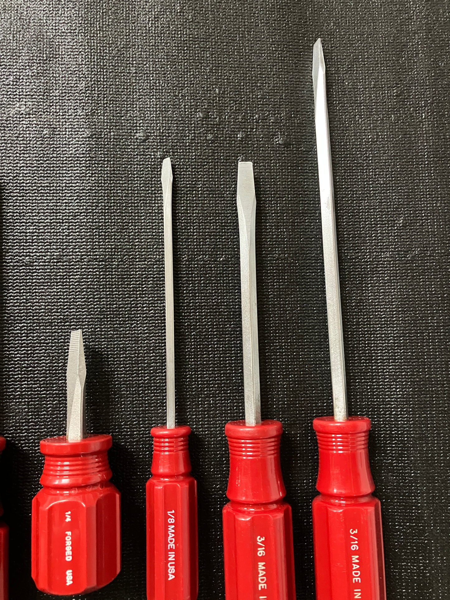 Vintage Craftsman 12pc Solid Red Handle Screwdriver Bundle USA