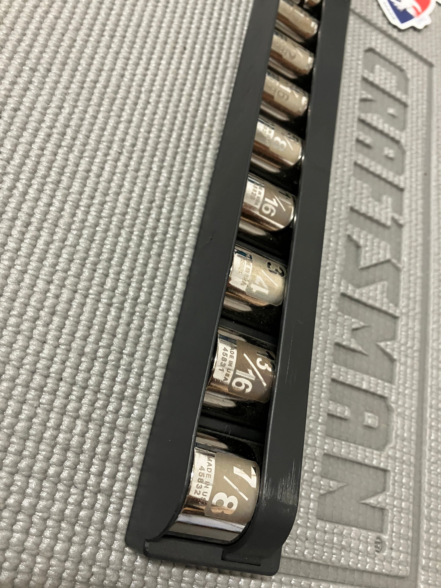 NOS Craftsman 9pc 3/8" Drive SAE 3/8-7/8 Socket Set 34537 USA 6pt Easy Read