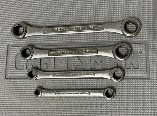 Sears Craftsman USA 42447 Metric 8-19mm Double Box End Ratcheting Wrench Set Like New!