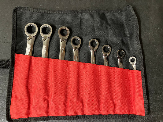 Vintage Sears Craftsman 8pc Metric Reversible Ratcheting Wrench Set 42405 USA