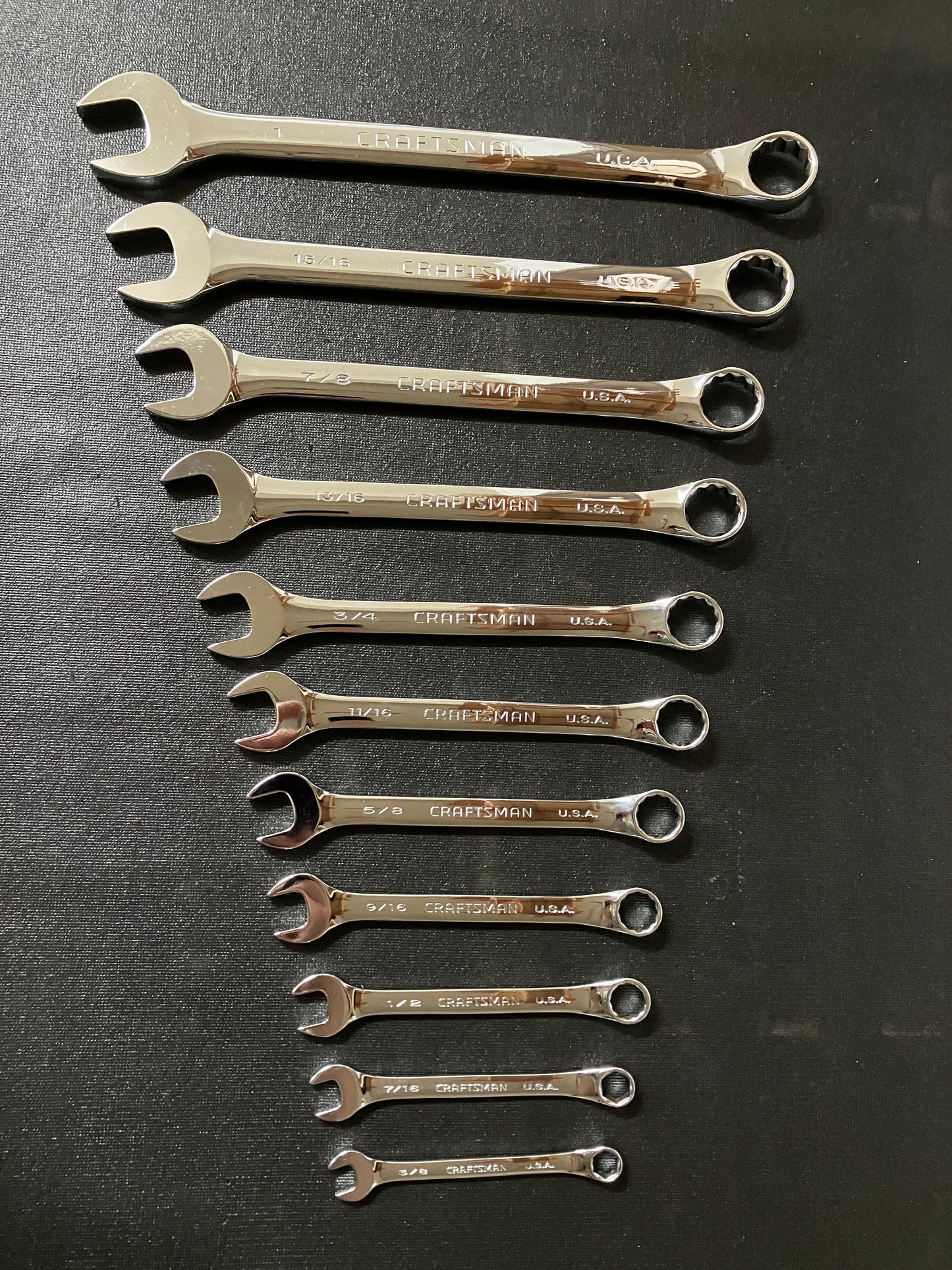 NOS Vintage Craftsman Professional 13pc SAE Combination Wrench Set 1/4” to 1” USA