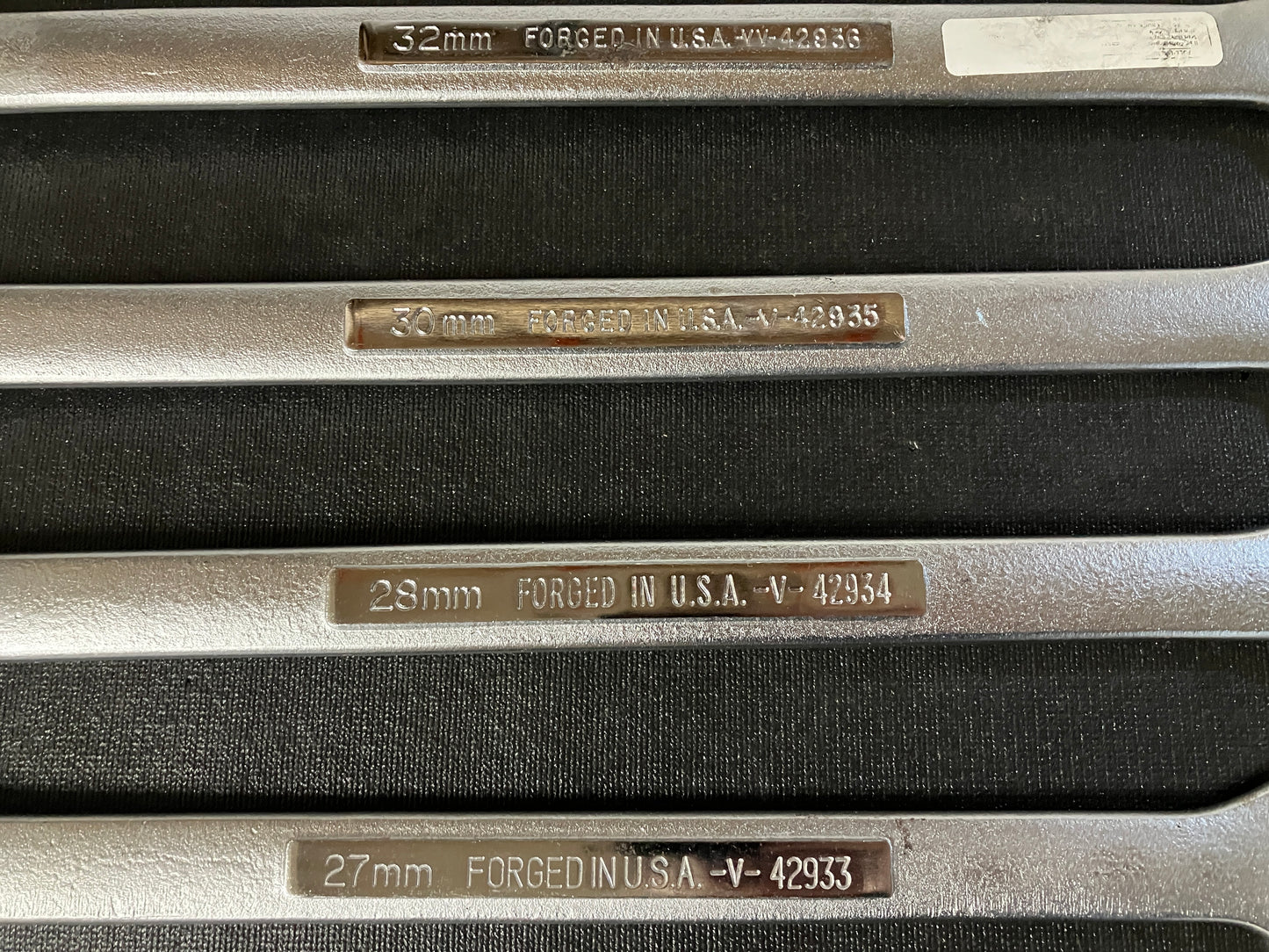 Vintage Craftsman 7pc Jumbo Metric Combination Wrench Set 24-32mm -V- -VV- USA
