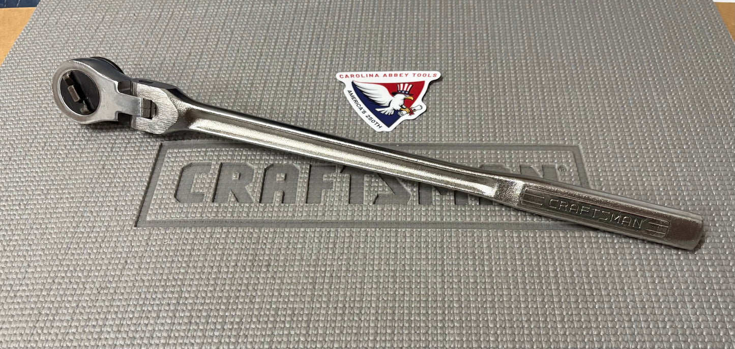 Rare Sears Craftsman 1/2" Drive RHFT Flex Head Ratchet 44983 VVG USA Round Head Fine Tooth
