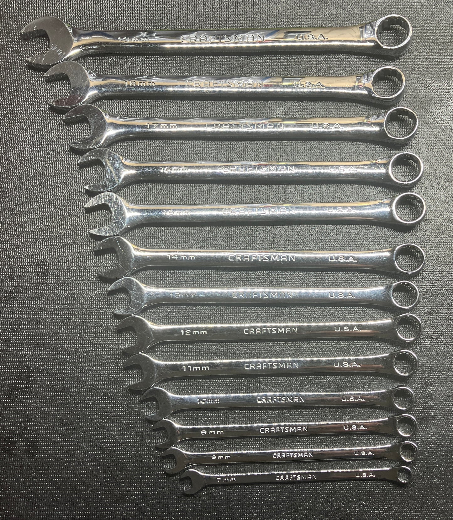 Vintage Craftsman Professional Long Pattern Metric Wrench Set 44896 USA