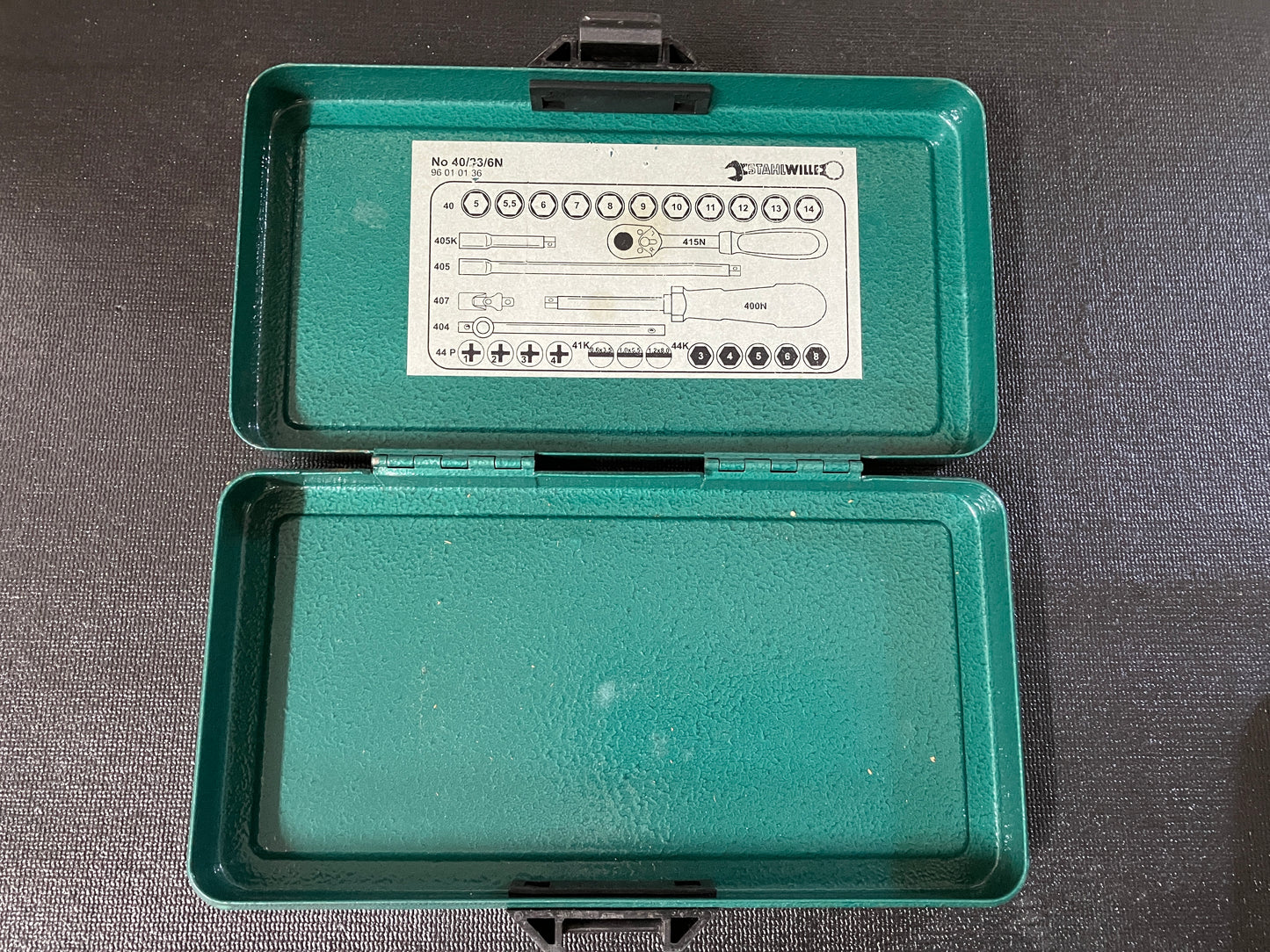 Stahlwille 1/4” Drive 19pc Metric 6 Point Socket Set w/ Metal Case