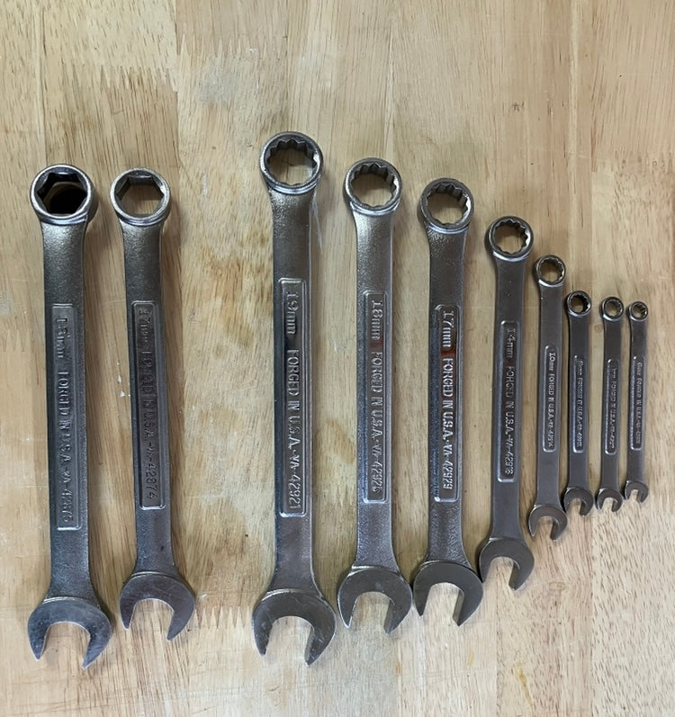 Vintage Craftsman USA 10pc Metric Combination Wrench Bundle