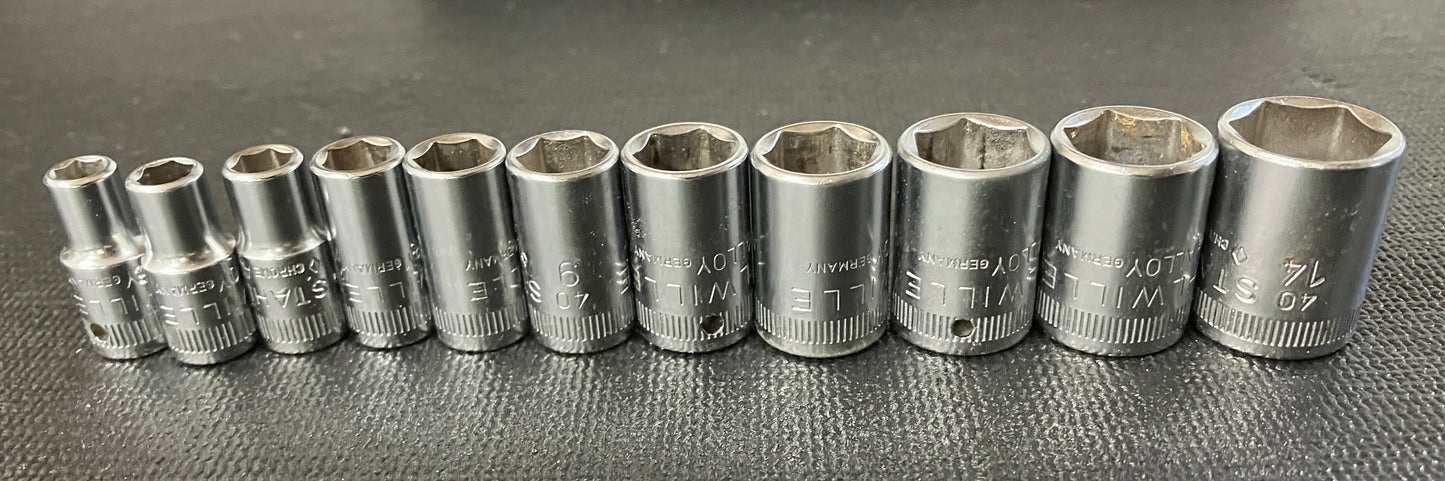 Stahlwille 1/4” Drive 19pc Metric 6 Point Socket Set w/ Metal Case