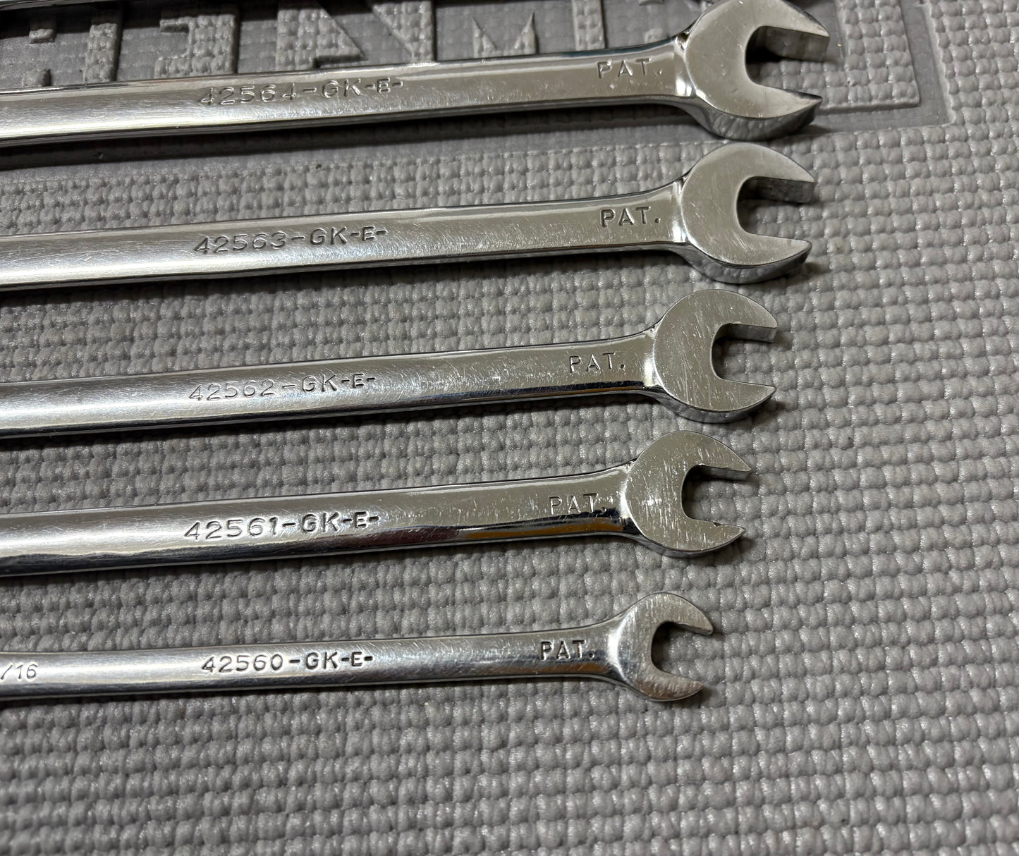 Craftsman 8pc SAE Long Beam Ratcheting Combination Wrench Set 42450 USA