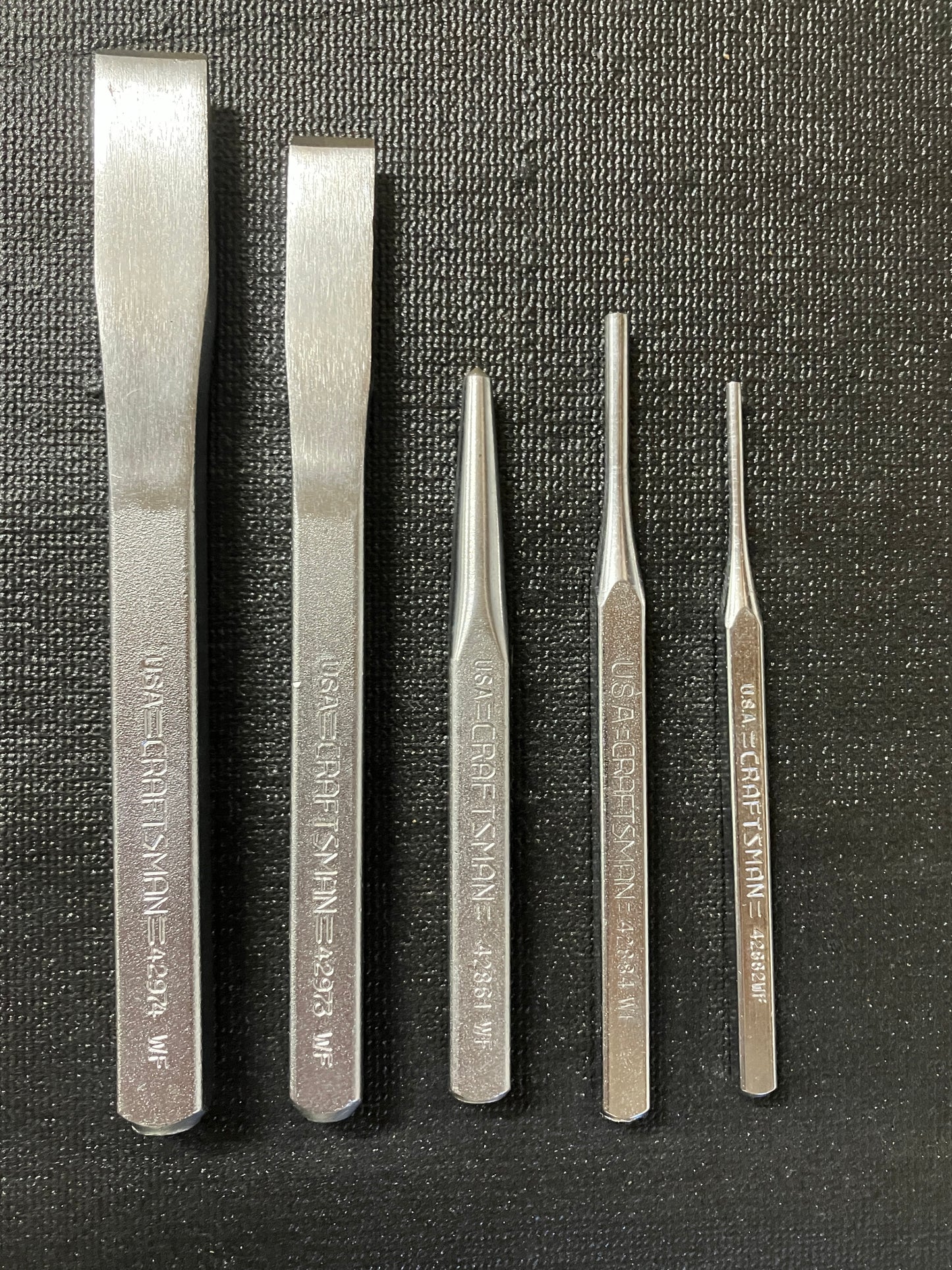 Vintage Craftsman 5pc Punch & Chisel Set 43039 USA