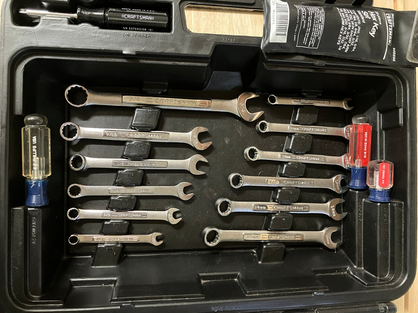 Vintage Craftsman 124pc Mechanics Set 33624 USA