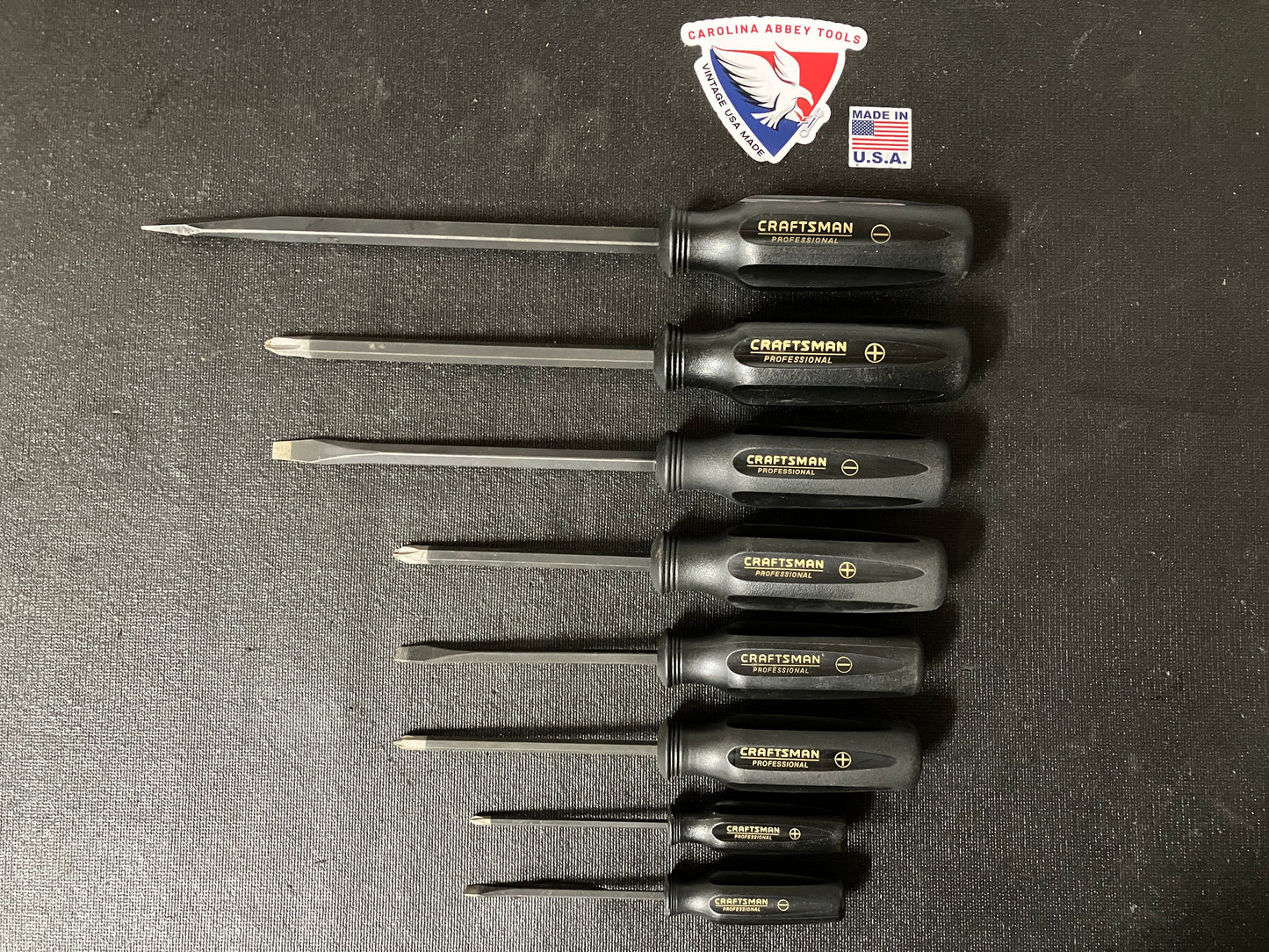 Vintage Craftsman Industrial 8pc Screwdriver Set 41904 USA