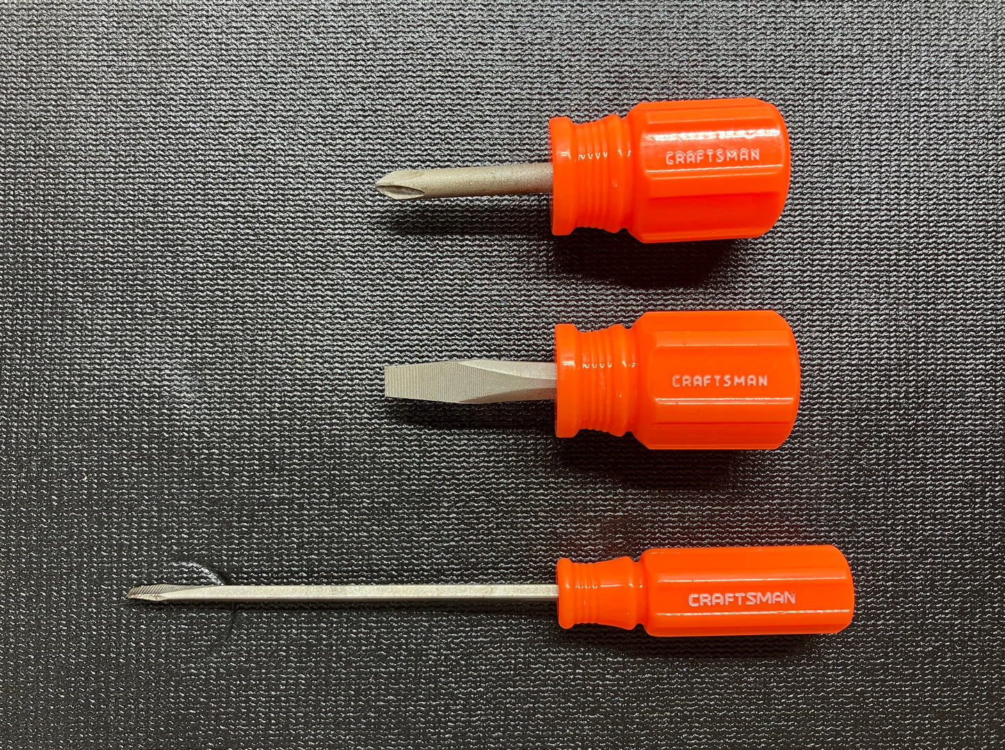 Vintage Craftsman Orange Screwdriver 41555 WF USA 3pc Bundle