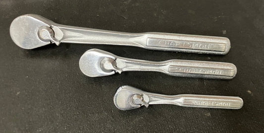 Vintage Craftsman 3pc Intermediate Ratchet Set Forged in USA =V=