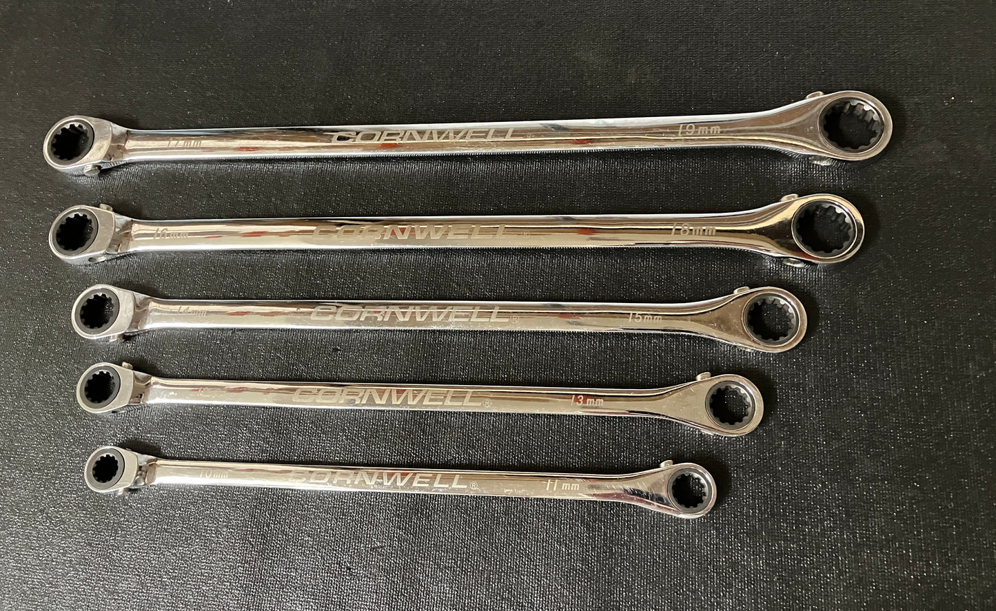 Cornwell CRWBXMDL5MSA 5pc Metric Extra Long Double Box End Ratcheting Wrench Set